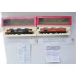 Two Hornby OO gauge Diesel Electric train models, R2652 Class 66 Co-Co "Blue Lightning" and R 2935