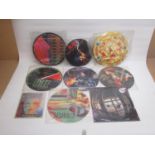 Mixed collection of picture disc LPs inc. Bob Marley and the Wailers, ACDC, Prince, A Flock of