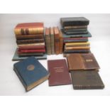 Collection of assorted leather bound and vintage books (qty.)