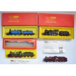 Four used OO gauge electric steam train models to include Hornby Railways R450 LMS Fowler "690",
