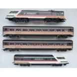 Hornby OO gauge InterCity electric train model with power car, 2x coaches and dummy car. Models in