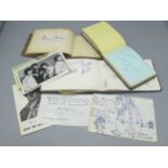 Three C20th autograph books cont. various signatures from musicians, sports personalities