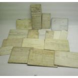 Extensive and varied collection of c18th and c19th Indentures and agreements covering Yorkshire,