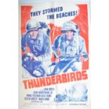 Two original movie posters from the film "Thunderbirds" (1952) starring John Barrymore, John