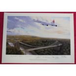 CONCORD 'THE WELCOME HOME' Sample print by Mark Wilkinson, showing the flight over the Clifton