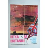 Four foreign language film posters (Yugoslav) to include The Battle Of Britain (50cm x 70cm), Bear