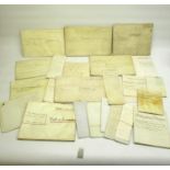 Extensive collection of c18th and c19th Indentures and Court rolls relating to the village and manor