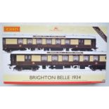 Hornby boxed OO gauge 2 coach Brighton Belle Pullman set R2987 with power car and dummy coach, DCC