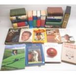 Collection of books inc. fiction, some signed cricket related books, Folio Society Seven Pillars