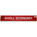 Shell Economy plastic sign, 58.5cm x 9cm