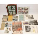 Collection of motoring ephemera inc. cigarette cards, petrol coupons, brochures, etc.