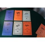 Collection of 1930s Austin spare parts and replacements brochures covering Austin 7, Austin 20, etc.