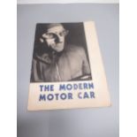 The Modern Motor Car, Sectional paperback by Shell, printed by Percy Lund Humpries & Co. Ltd,