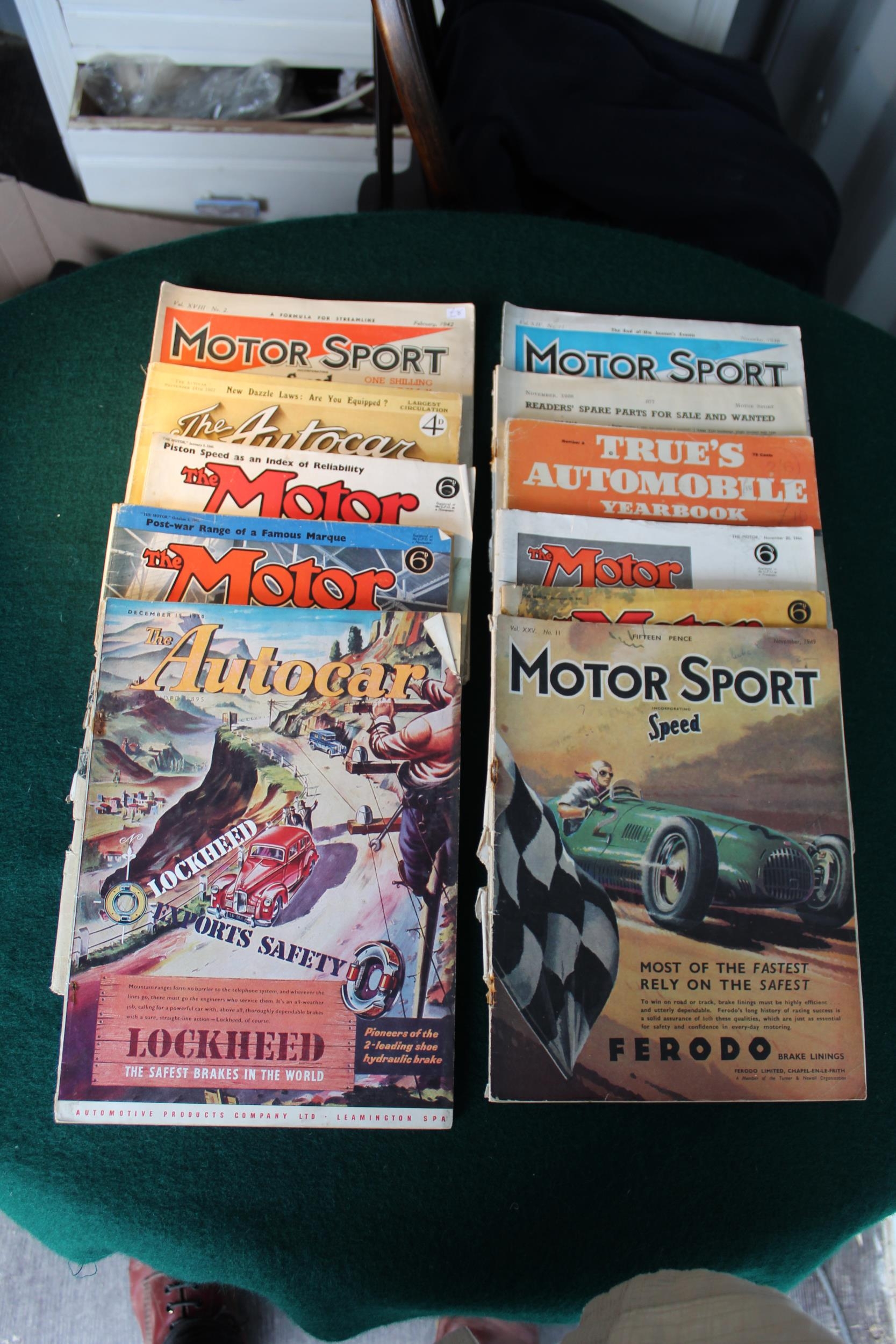 Collection of 1930s/40s & 50s Motorsport & Autocar, etc. magazines (qty)
