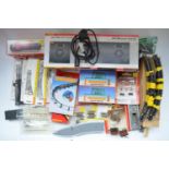 Collection of Hornby OO gauge scenic accessories, track and controllers to include HM 2000+ and 2000