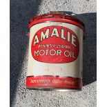 Vintage US Amalie 5 gallon motor oil can