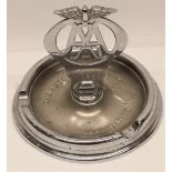 AA chromed metal ashtray