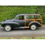 Black Morris Minor Traveler 948cc Manufactured and Registered in 1959 2 owners from new milage