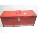 Draper large red tool box, W63.5cm H25cm D24cm
