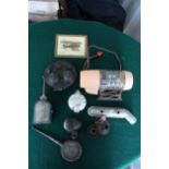 Large collection of small automobilia, Oil cans, bulb holder, petrol cap, etc.