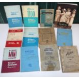 Collection of motoring handbooks incl. Morris Oxford, Morris Commercial J Type, Austin Twelve Six,