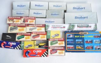 Collection of diecast vehicle models, mostly 1/76 scale to include Atlas Editions Eddie Stobart