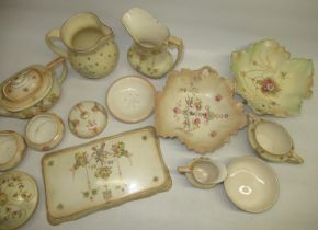 Selection of mid C20th British floral decorated chintz ceramics incl. Sadler cube rose sprigs