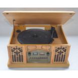 Technovation vintage style modern record player with cassette, CD and radio and a Sony WM-FX277 AVLS