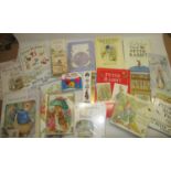 Large collection of Beatrix Potter Peter Rabbit related childrens items incl. books, briefcase,