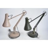 Two circa 1970's desk top anglepoise, beige example stamped "Anglepoise Lighting Ltd 90", both
