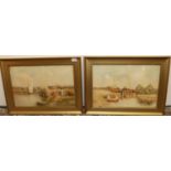 Louis Burleigh Bruhl (1861 -1942) - C20th pair of prints depicting River Waveney at Beccles, signed,