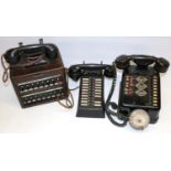 1960's Dictograph office reception telephone, similar mid C20th continental telephone and a G.E.C.