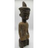 Carved wood African style figure H39cm
