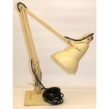 Herbert Terry & Sons Ltd Redditch - The "Anglepoise" in cream finish on stepped square base, H65cm