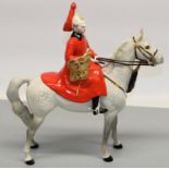 Beswick figure of a Life Guard on dappled grey horse, H25cm