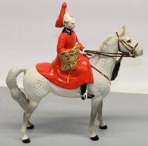 Beswick figure of a Life Guard on dappled grey horse, H25cm