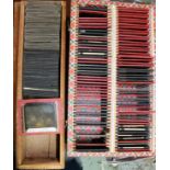 Approx. 160 early C20th 3 1/4" photographic topographical and other glass magic lantern slides, G.B.