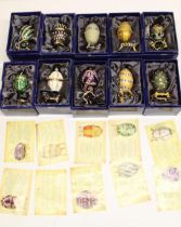 Ten Atlas Editions 'Faberge Eggs' in original boxes with certs.