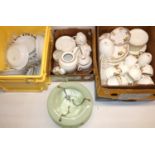 Large quantity of tea and dinner ware, incl. Meakin Glo-White Ironstone with geometric pattern,