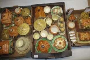 Large collection of mid C20th Cottage ware ceramics incl. teapots, biscuit barrels, cruets etc. (3