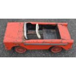Vintage Triang child's pressed steel pedal car (in need of restoration). Pedal function works,