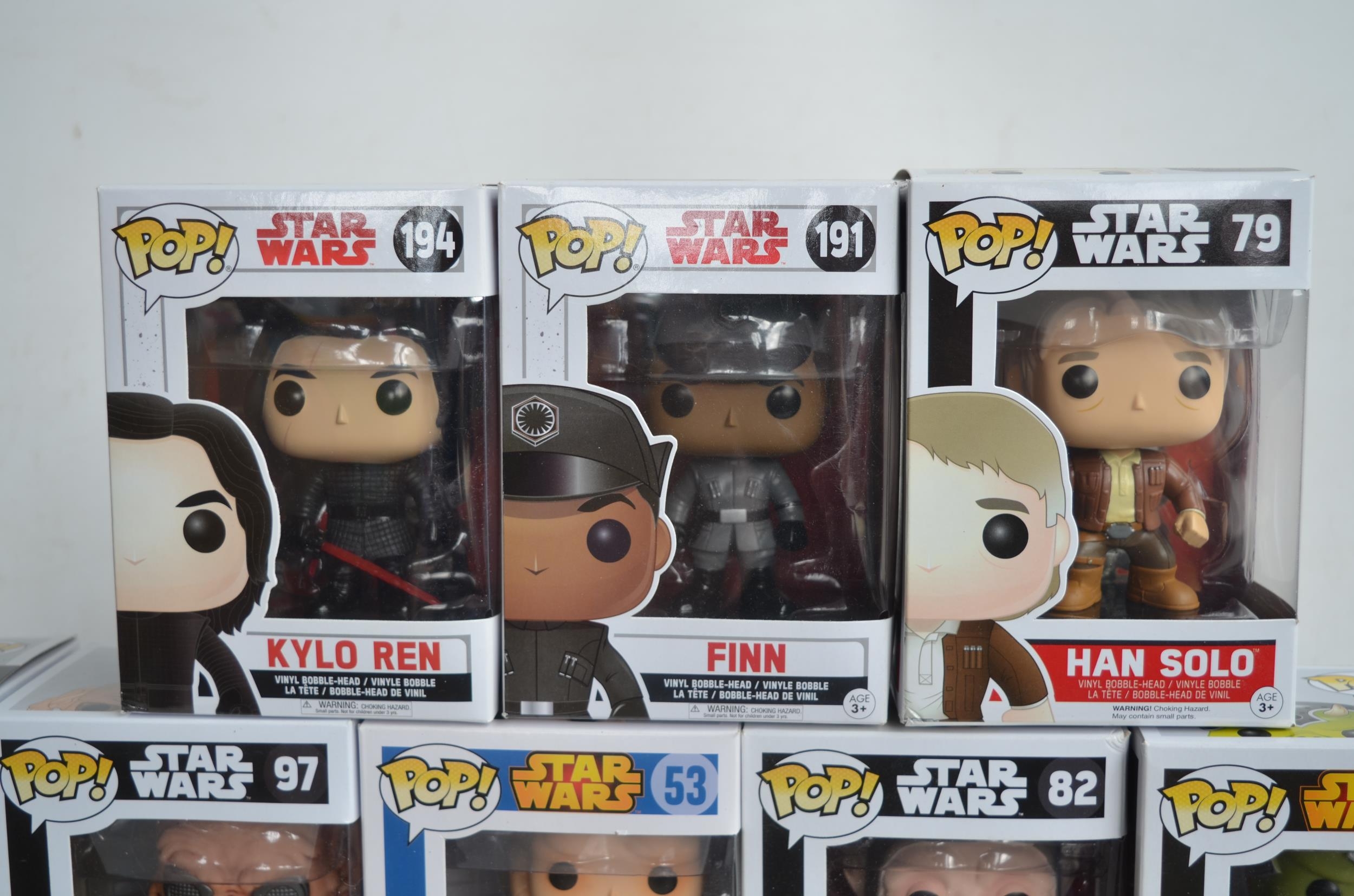 Fifteen boxed Star Wars Funko Pop figurines to include Camorrean Guard, Boba Fett (Prototype), Porg, - Image 2 of 3