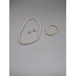 Tiffany & Co. City Hardwear silver jewellery set, including a ball necklace, L45.5cm, ball bracelet,