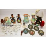 Quantity of 1930s and later ceramics and mid-century glassware, incl. a pair of Art Deco style