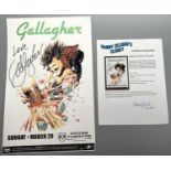 Signed Gallagher March 20th poster, with Certificate of Authenticity from Danny Zeliskos Closet