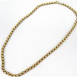 9ct yellow gold belcher chain necklace, stamped 375, L47cm, 15.4g
