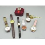 Ladies Seiko quartz dress watch, movement ref. 1400, case ref. 5520, serial no. 9729074, 6 other