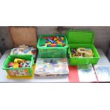 Large collection of previously used Lego and Lego Duplo including set instructions