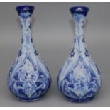 William Moorcroft for James Macintyre & Co: pair of Iris pattern vases, tubelined floral