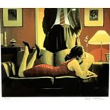 After Jack Vettriano (Scottish b.1951); 'Parlour of Temptation' ltd.ed silkscreen print, numbered